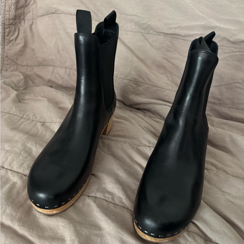 Loeffler Randall Black Leather Ankle Boots